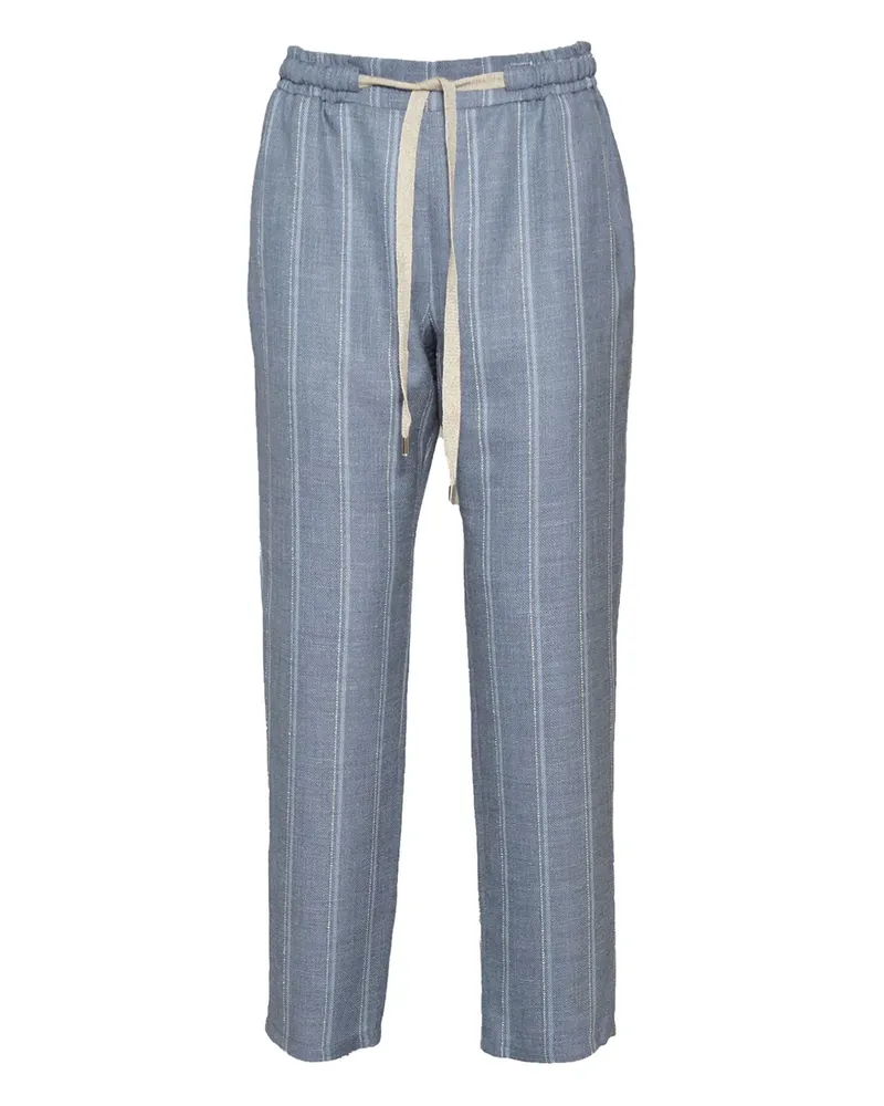 BARBA Gestreifte Hose mit Kordelzug - Blau Blau