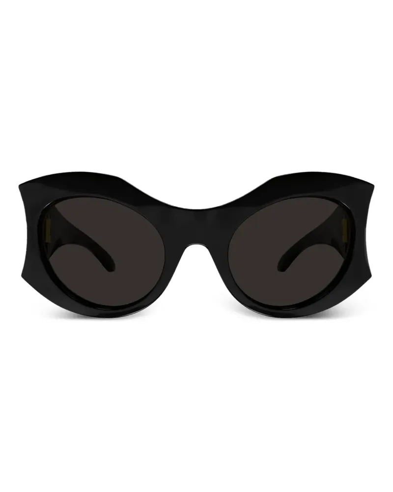 Balenciaga Sonnenbrille mit Logo-Print - Schwarz Schwarz