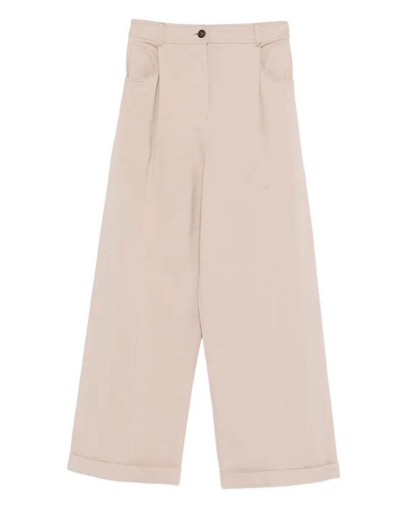 Brunello Cucinelli cuffed-hem trousers - Nude Nude