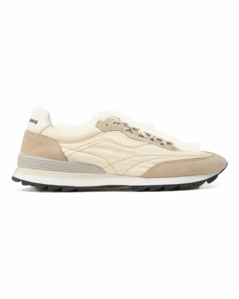 BIMBA Y LOLA Sneakers Größe 13 23 aus Wildleder und cremefarbenem Stoff - Nude Nude