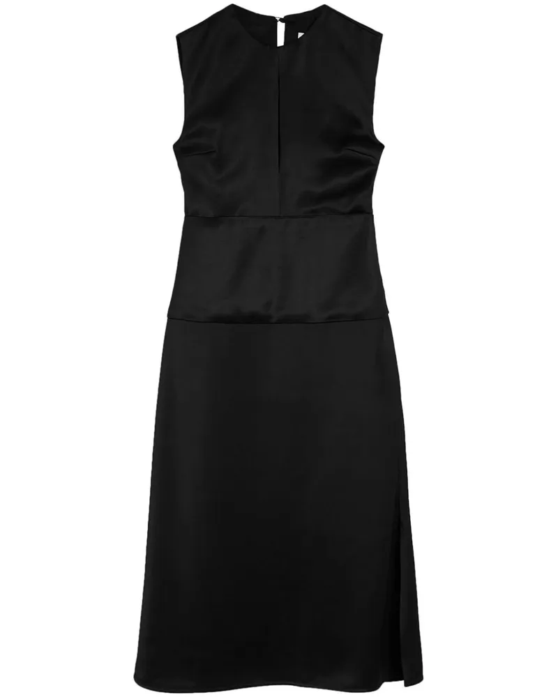 Jil Sander Midikleid mit Cut-Outs - Schwarz Schwarz