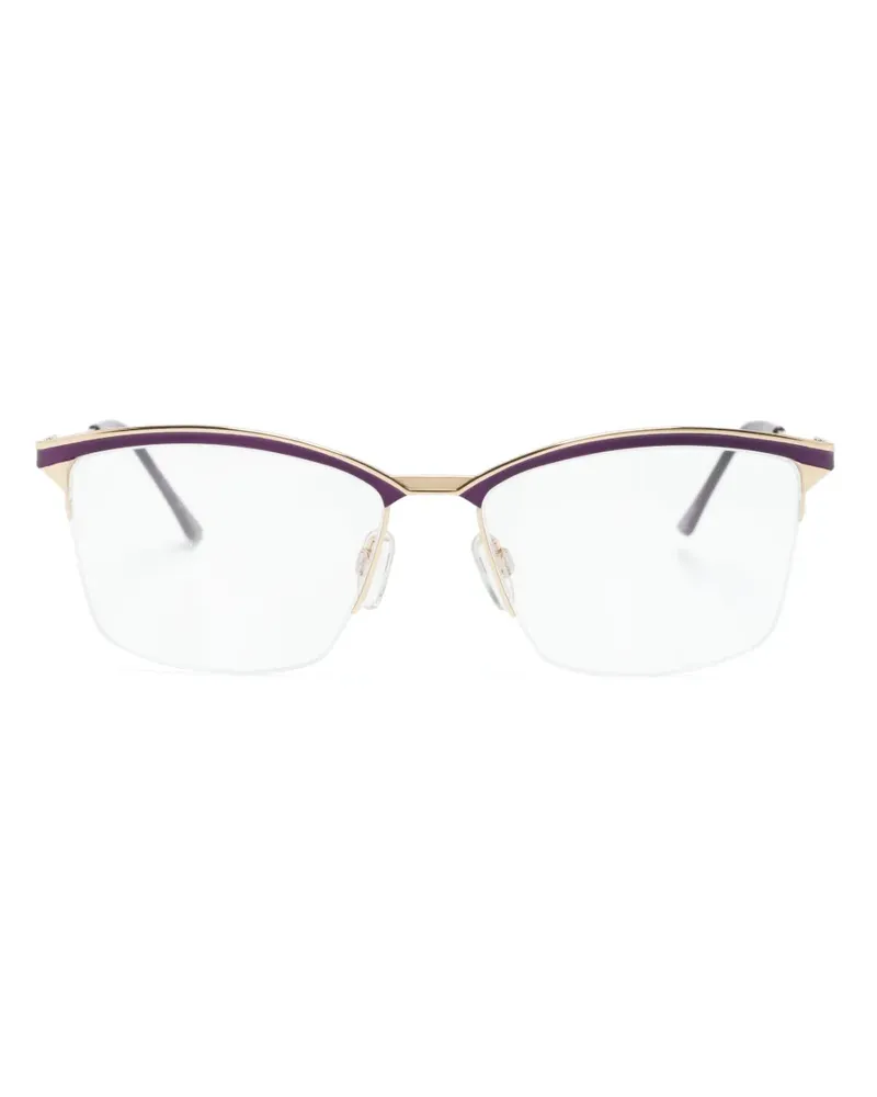 CAZAL Eckige Brille mit Logo-Gravur - Violett Violett
