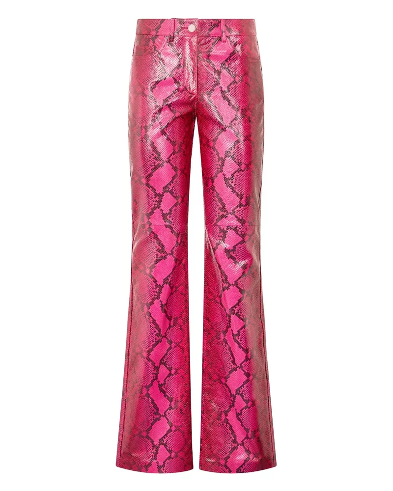 Roberto Cavalli Ausgestellte Hose mit Schlangen-Print - Rosa Rosa