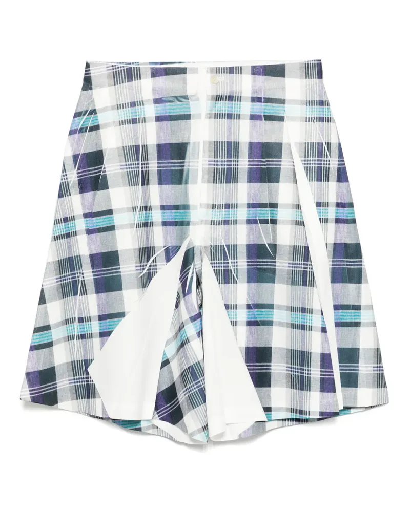 Comme des Garçons Shorts mit Schottenkaro - Weiß Weiß