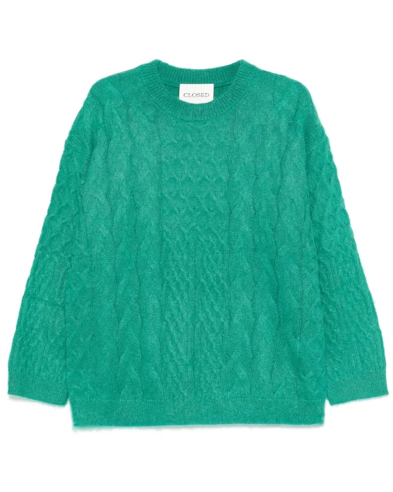 Closed Pullover mit Zopfmuster - Grün Grün