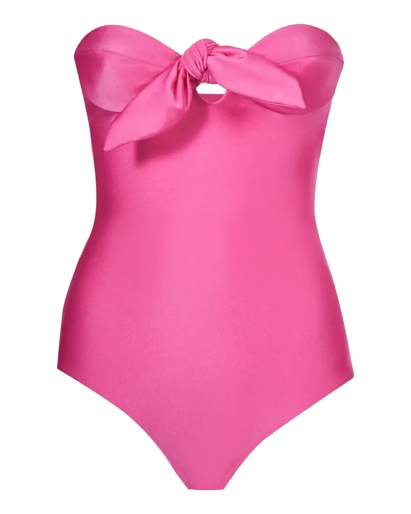 Taller Marmo Alligator knot-detail swimsuit - Rosa Rosa