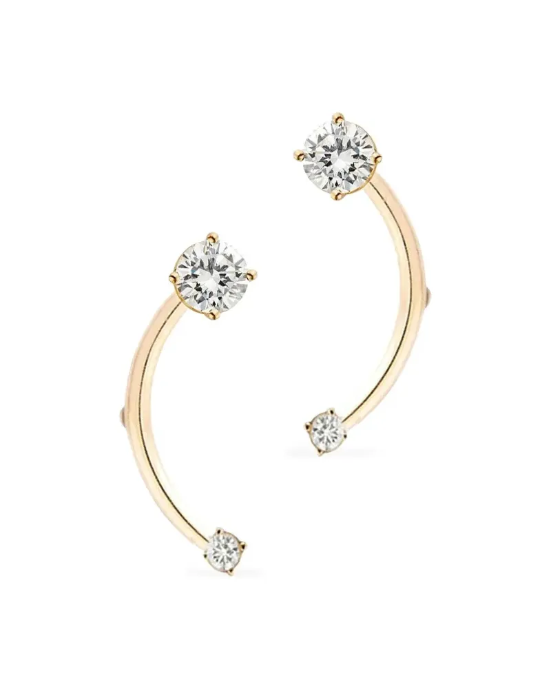 KATKIM 18kt Gelbgoldohrstecker mit Diamanten Gold
