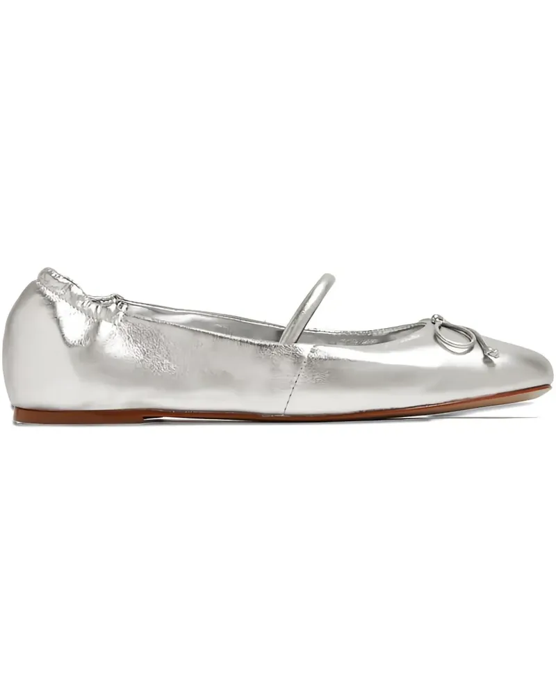 Schutz Fechado bow-embellished ballet flats - Silber Silber
