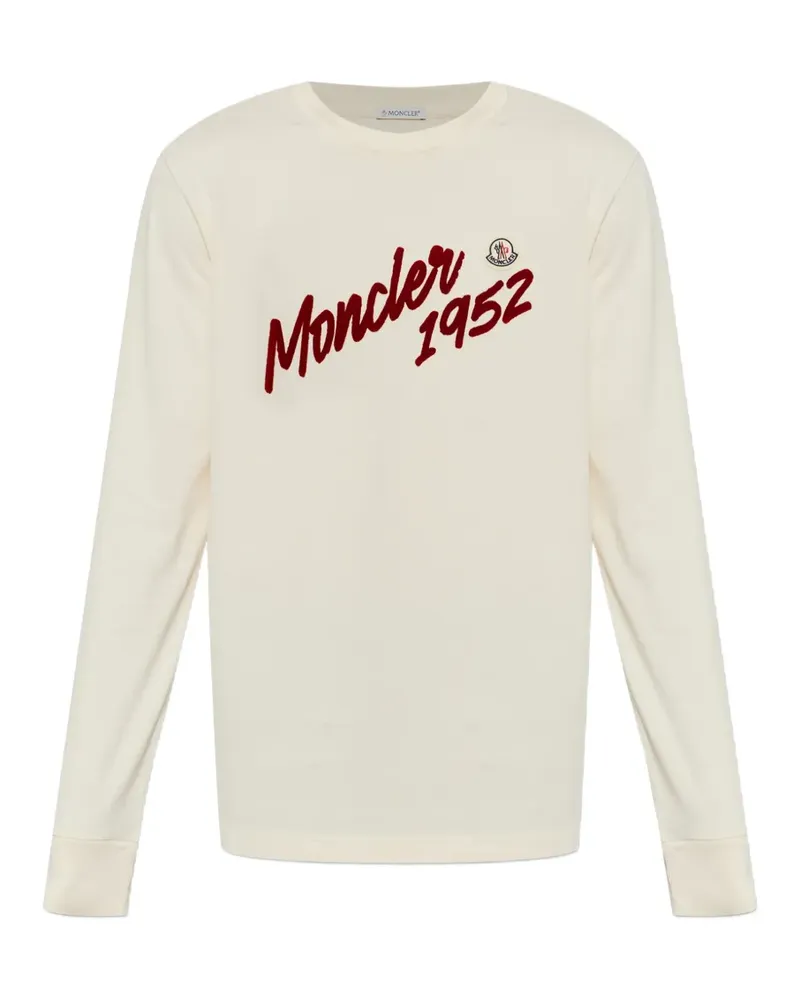 Moncler Langarmshirt mit Logo-Print - Nude Nude