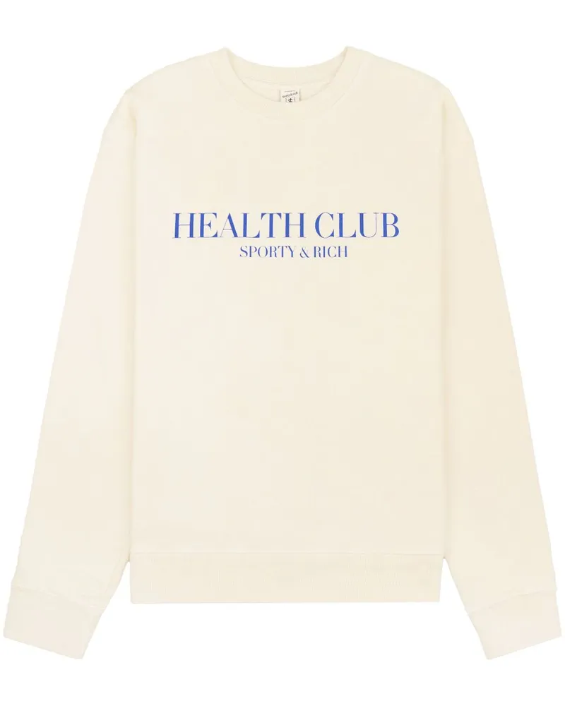 SPORTY & RICH Stay Hydrated Health Club Sweatshirt - Nude Nude