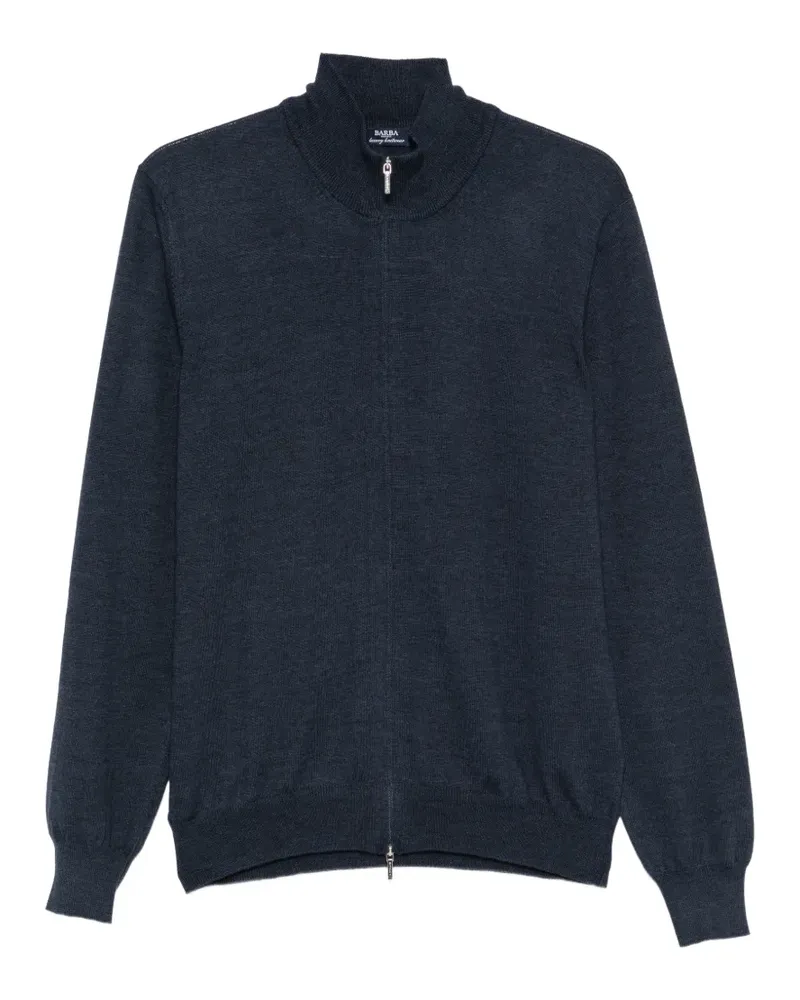 BARBA Cardigan mit Reißverschluss - Blau Blau