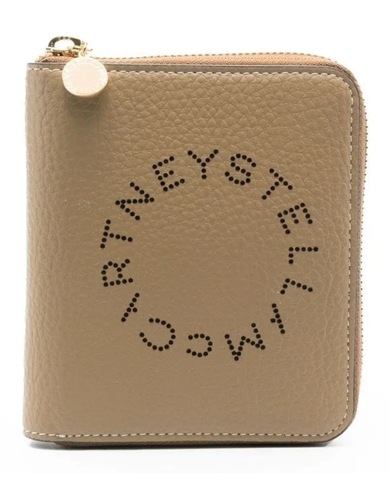 Stella McCartney Portemonnaie mit Logo-Print Nude