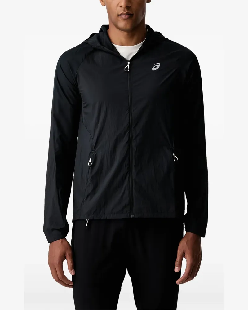 Asics Road Jacke - Schwarz Schwarz