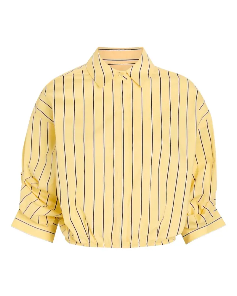 STAUD Traverse striped shirt bodysuit - Gelb Gelb