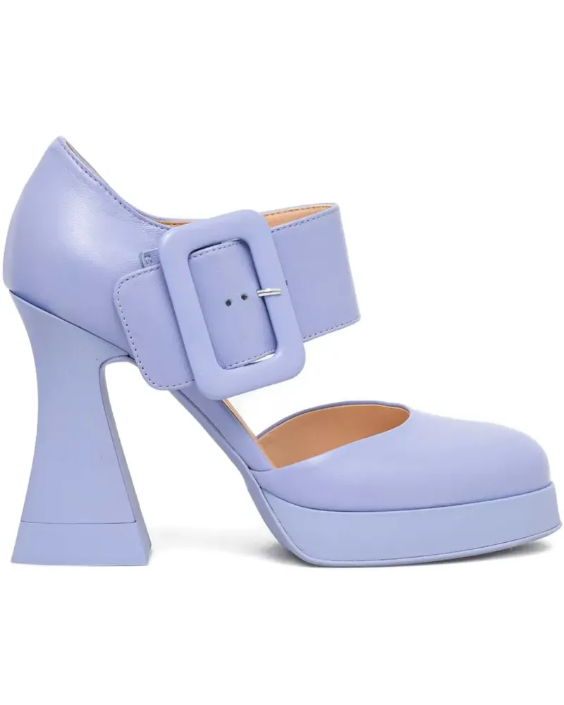 Attilio Giusti Leombruni 110mm buckle-strap platform pumps - Violett Violett