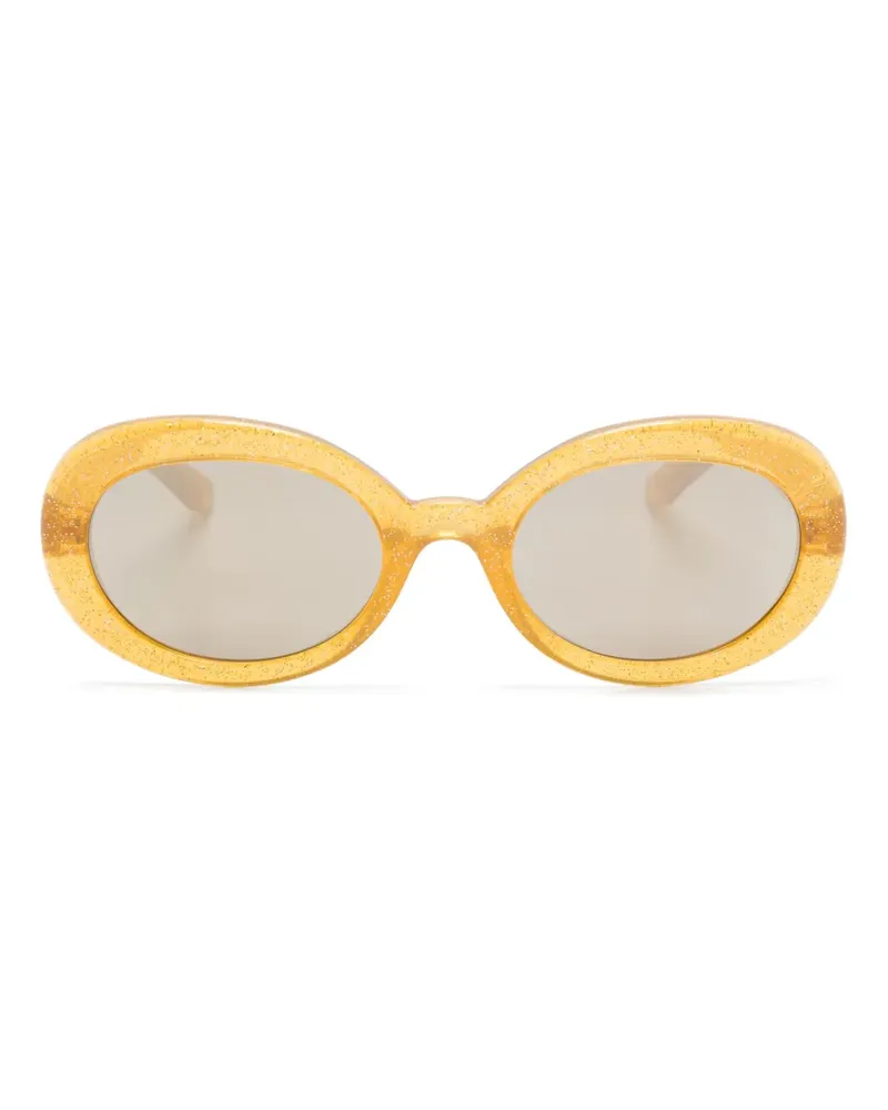 Dolce & Gabbana Sonnenbrille mit Logo-Patch - Gelb Gelb