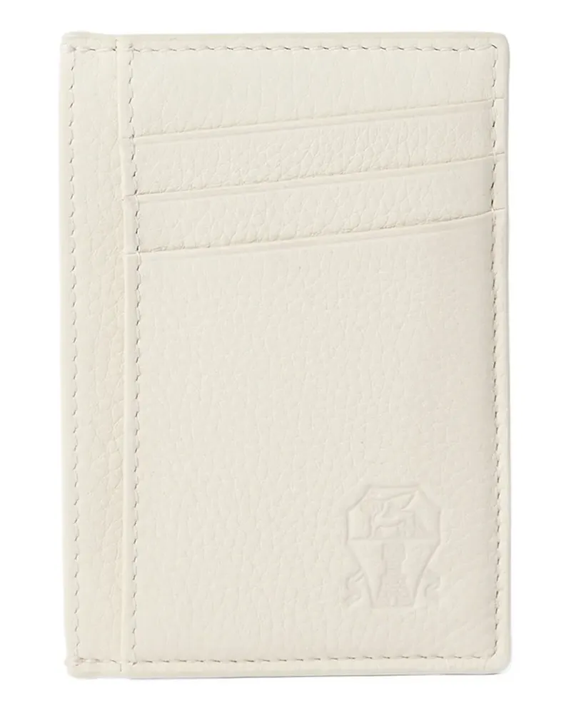 Brunello Cucinelli Kartenetui mit Logo-Prägung - Weiß Weiß