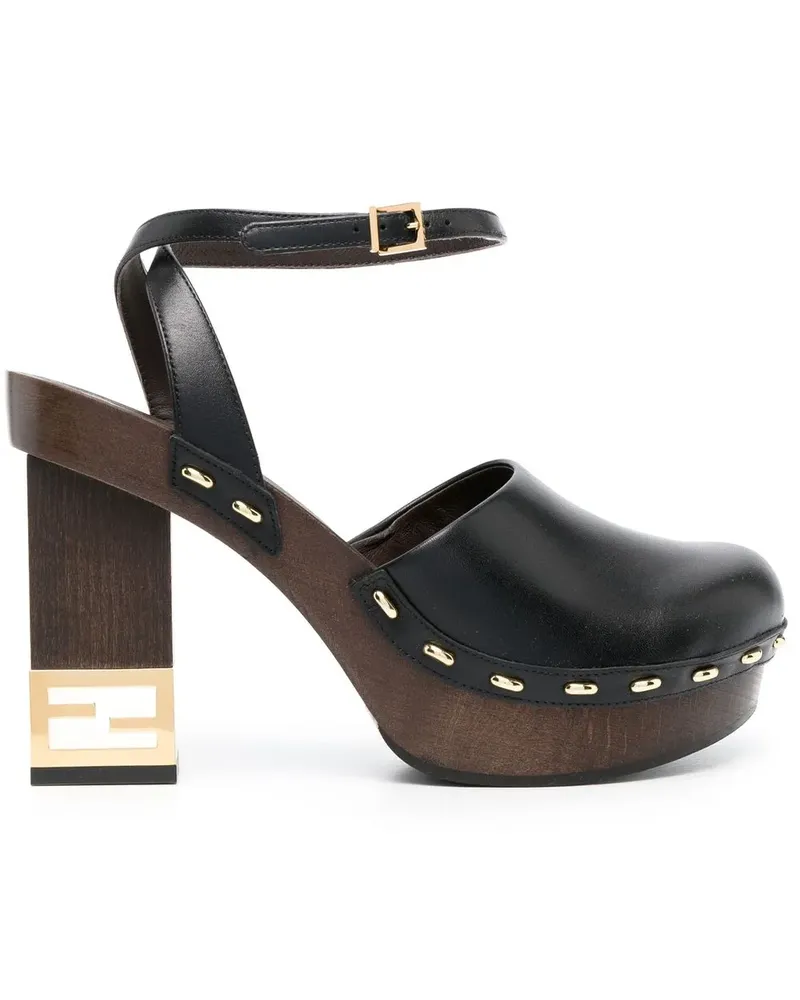 Fendi Baguette Show Clogs - Schwarz Schwarz