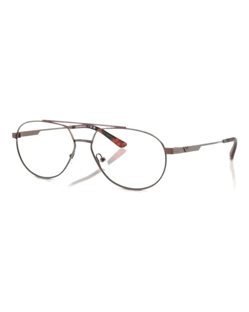 Emporio Armani Brille mit rundem Gestell - Braun Braun