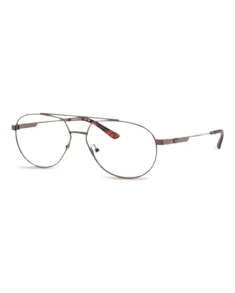 Emporio Armani Brille mit rundem Gestell - Braun Braun