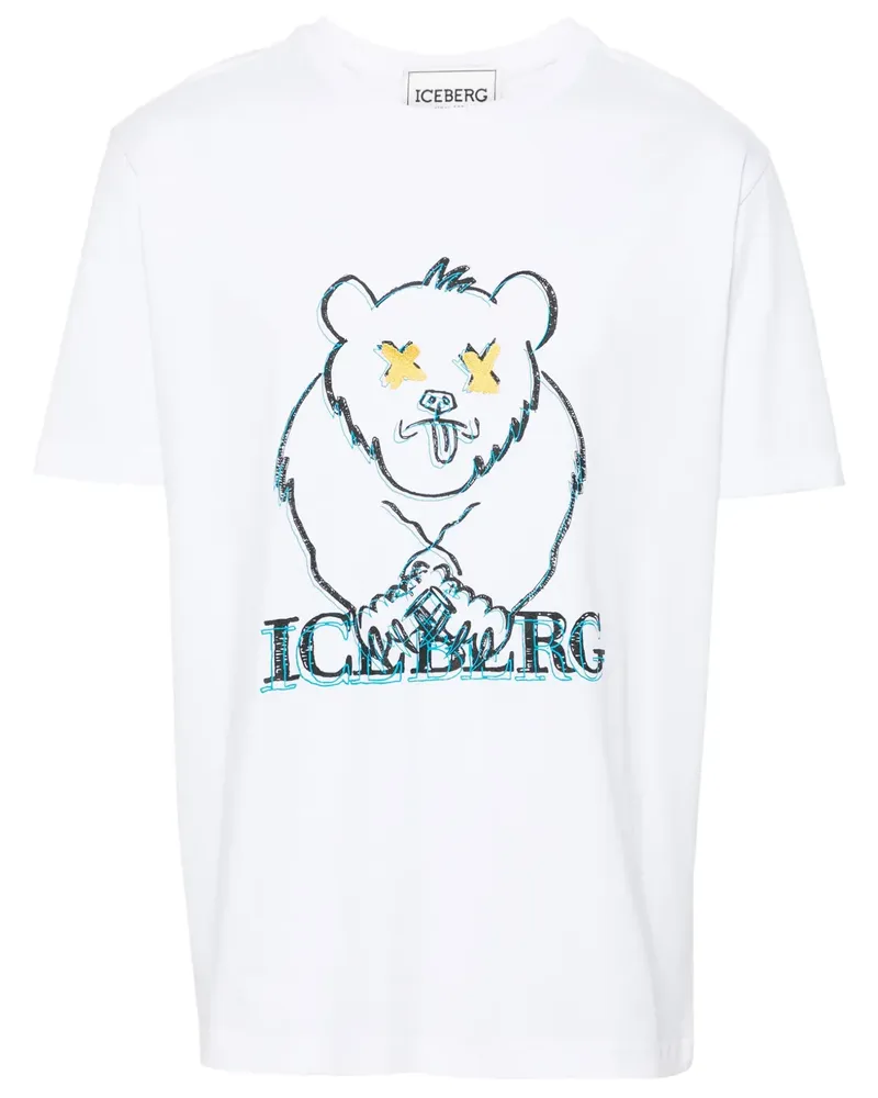 Iceberg T-Shirt mit grafischem Print - Weiß Weiß