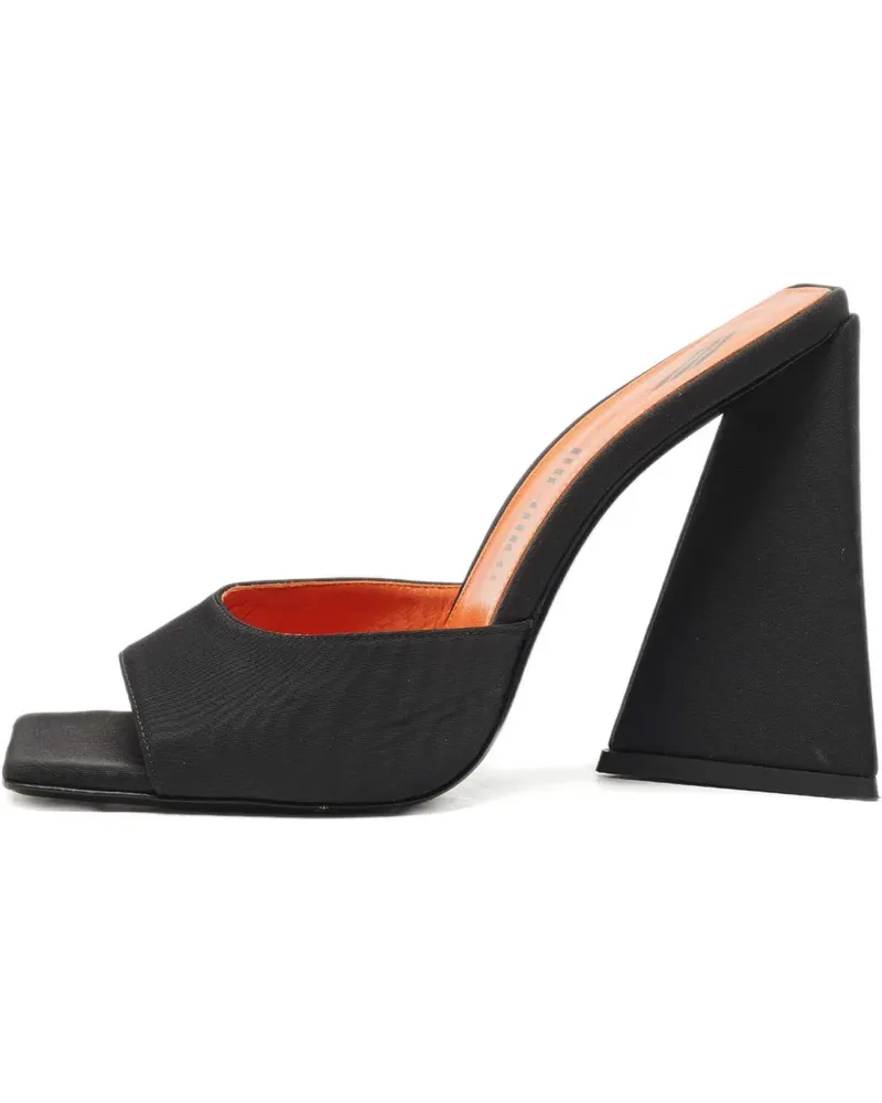 ATTICO Devon satin block-heel sandals - Schwarz Schwarz