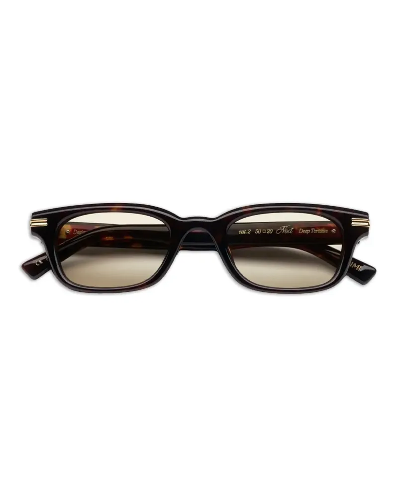 CHIMI Sonnenbrille mit eckigem Gestell - Braun Braun