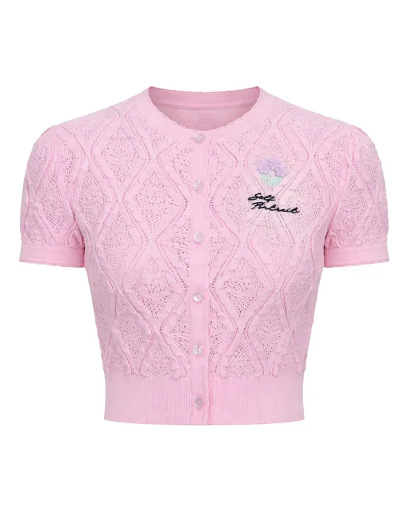 Self-Portrait floral crochet top - Rosa Rosa