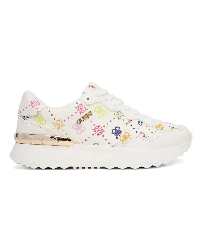 Guess Vinsa Sneakers mit Logo-Print - Weiß Weiß