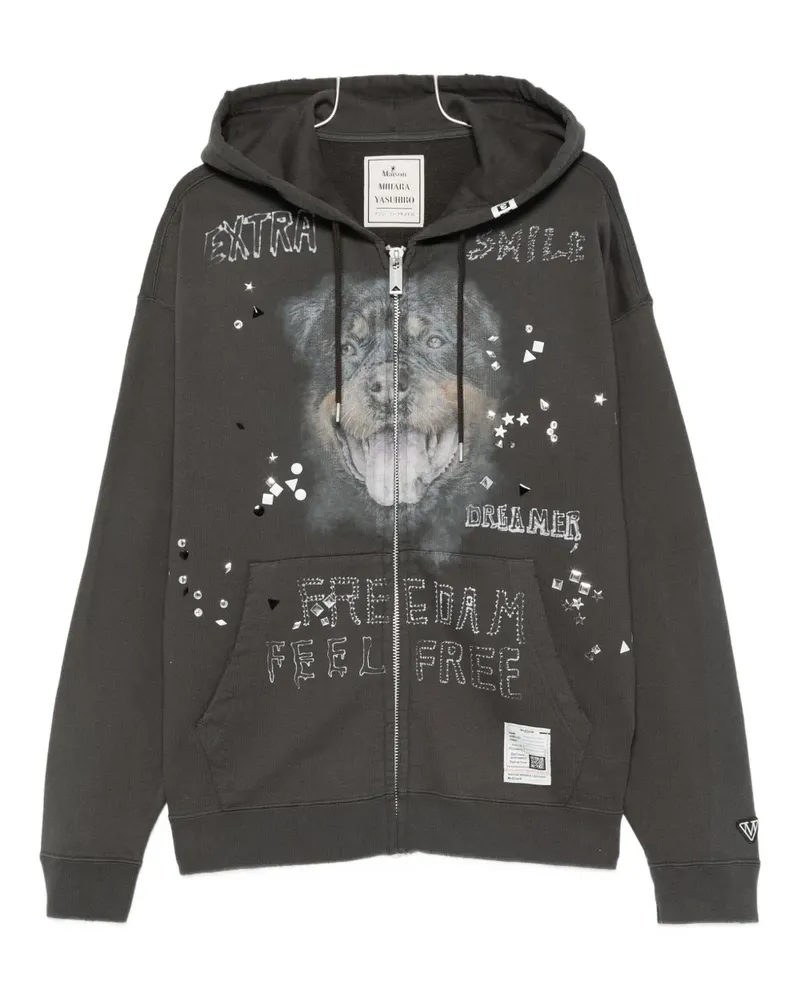 MIHARAYASUHIRO Kapuzenjacke mit Reißverschluss - Schwarz Schwarz