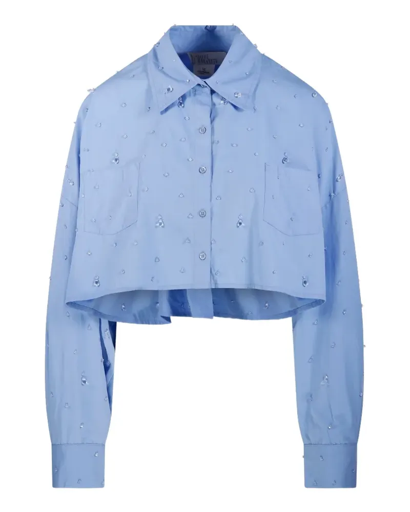 Giuseppe di Morabito Verziertes Cropped-Hemd - Blau Blau