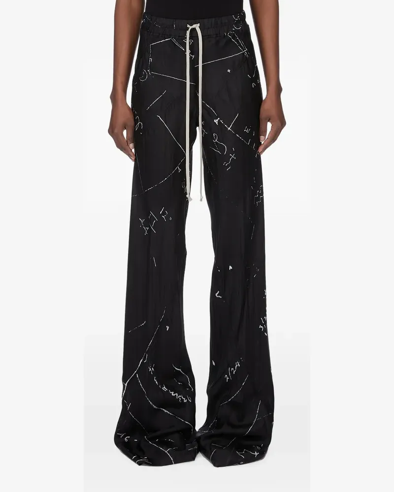 Rick Owens Hose mit Kordelzug - Schwarz Schwarz