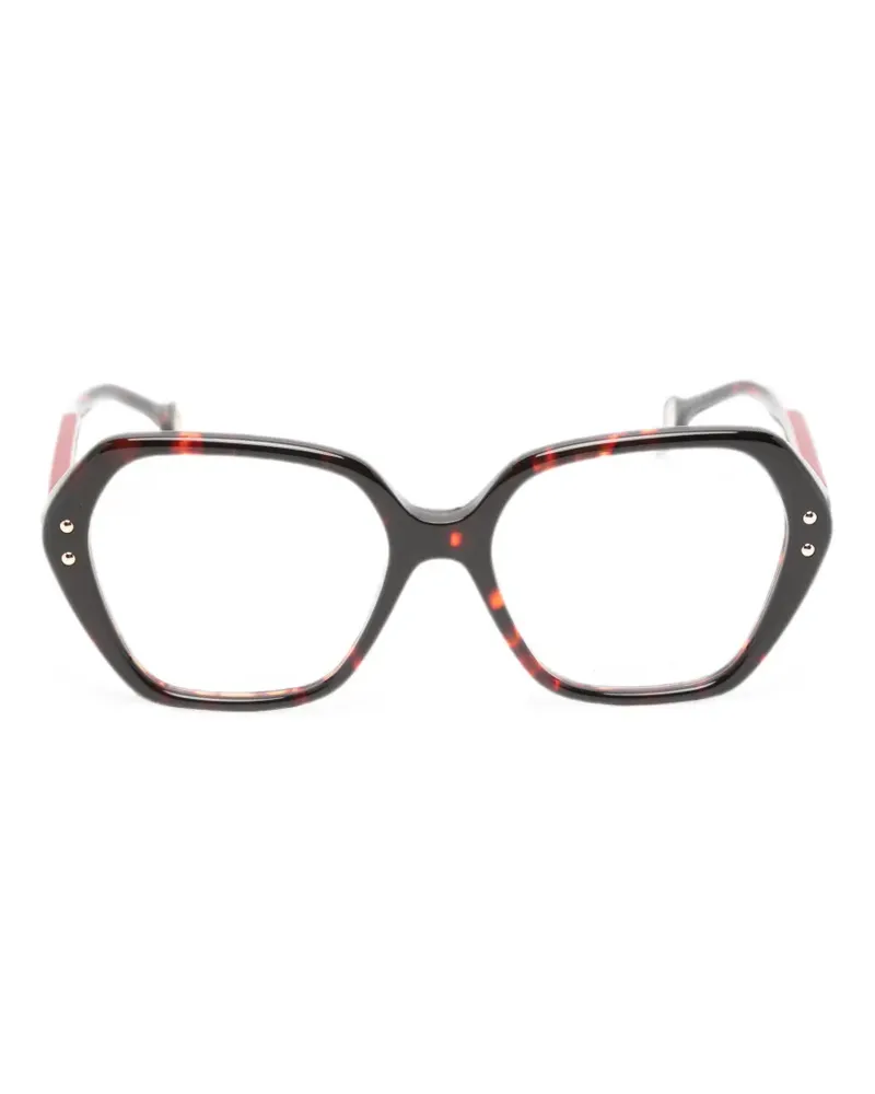 Carolina Herrera New York Brille mit geometrischem Gestell - Braun Braun