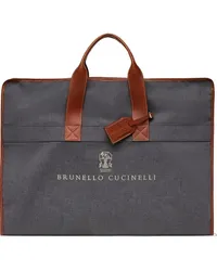 Brunello Cucinelli Faltbare Anzugtasche Grau