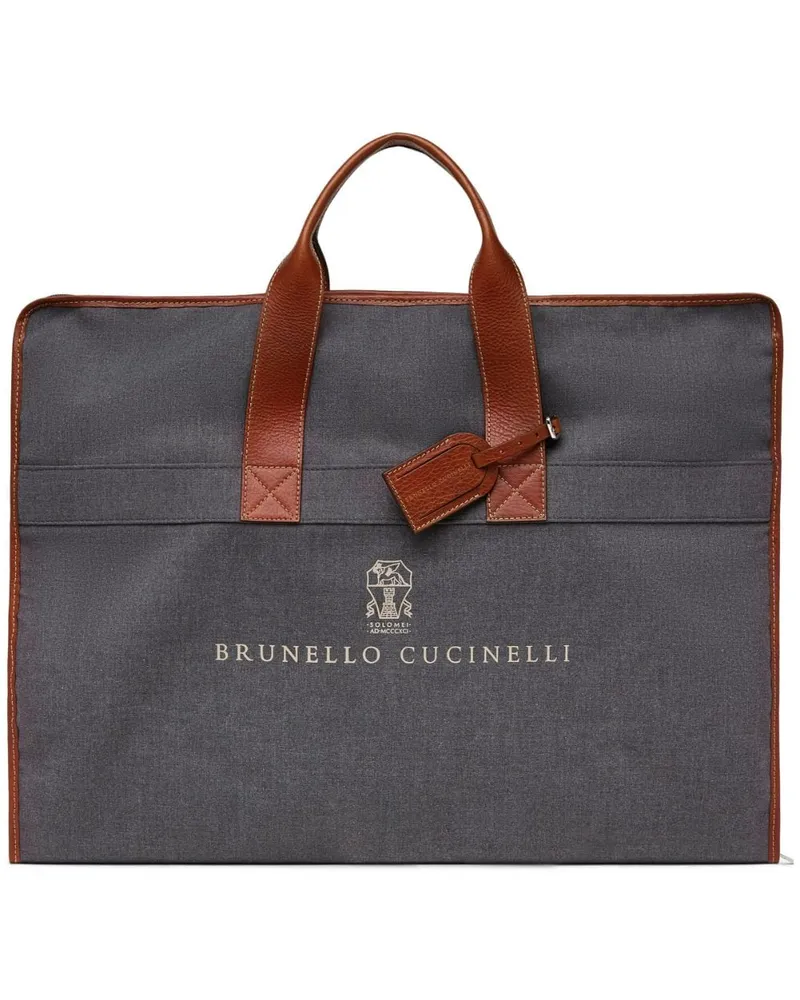 Brunello Cucinelli Faltbare Anzugtasche - Grau Grau