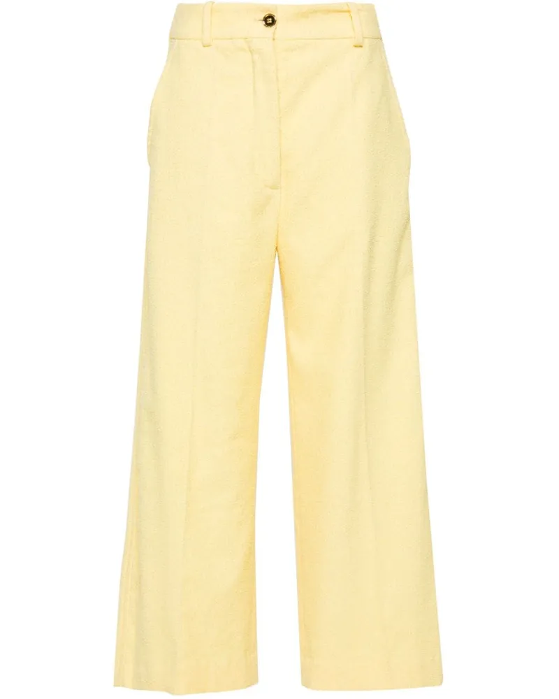 Patou Weite Hose mit Frottee-Finish - Gelb Gelb