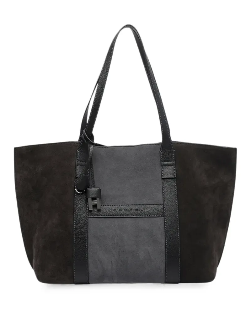 Hogan Script shopping bag medium - Braun Braun