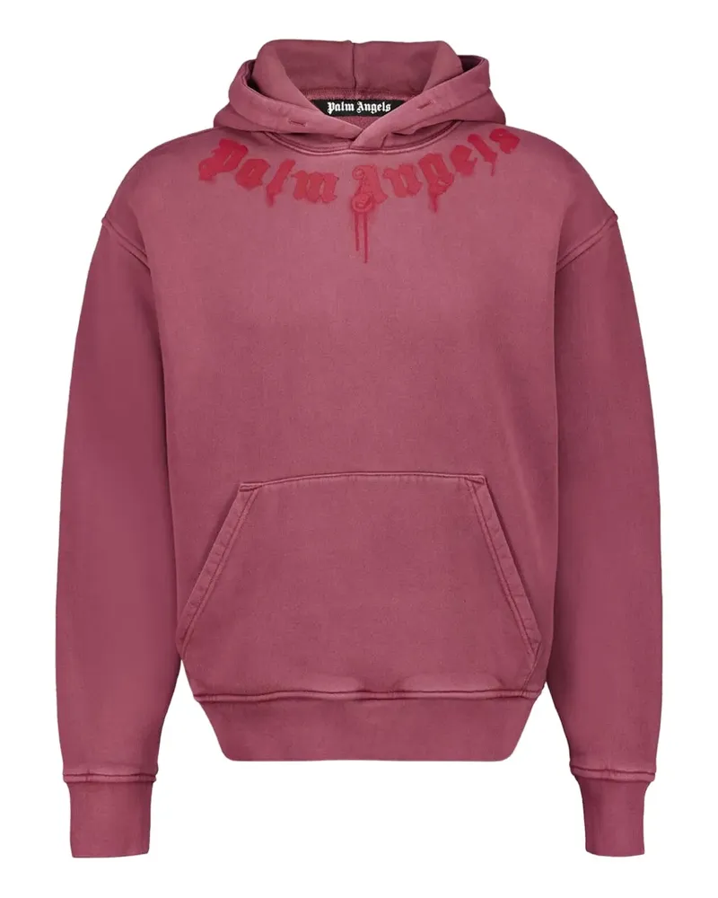 Palm Angels neck-logo hoodie - Rot Rot