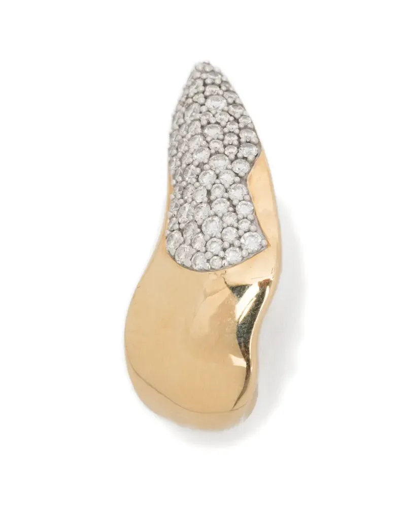 Rainbow K large shark diamond earring - Gold Gold