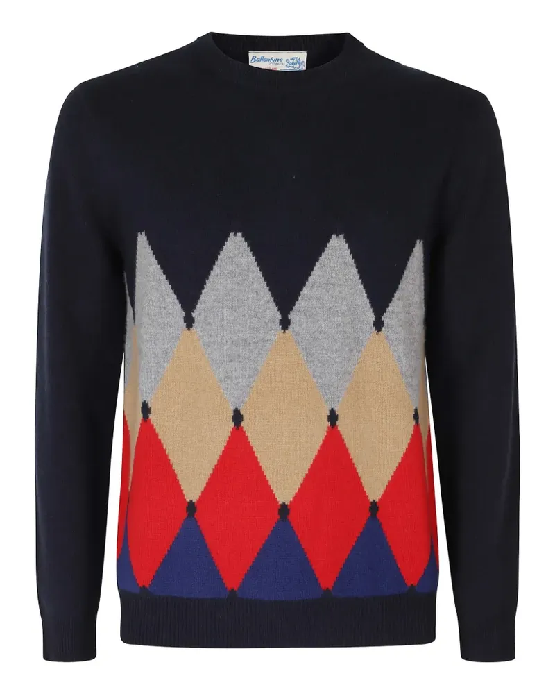 Ballantyne Pullover mit Argyle-Intarsie - Blau Blau