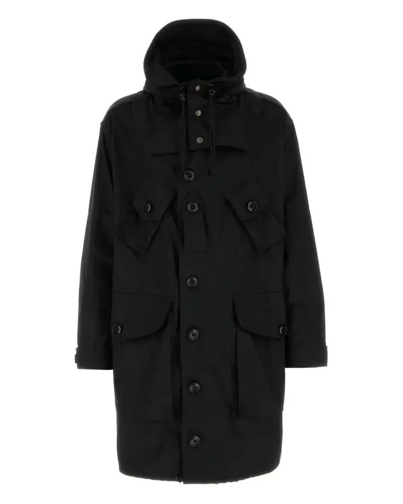 Maison Margiela Kapuzenmantel mit Taschen - Schwarz Schwarz