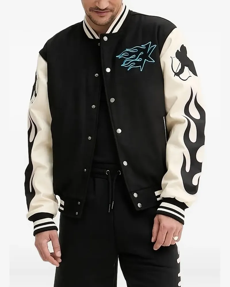 Karl Kani Verzierte Baseballjacke - Schwarz Schwarz