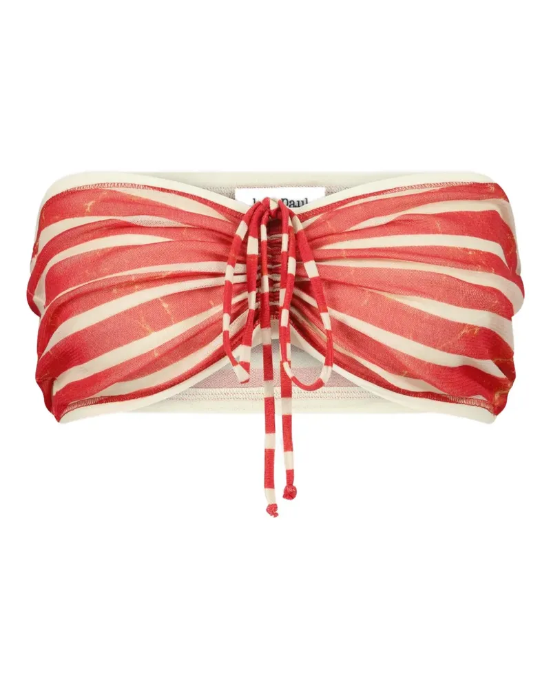 Jean Paul Gaultier Crackling Sailor Bandeau mit Raffungen - Rot Rot