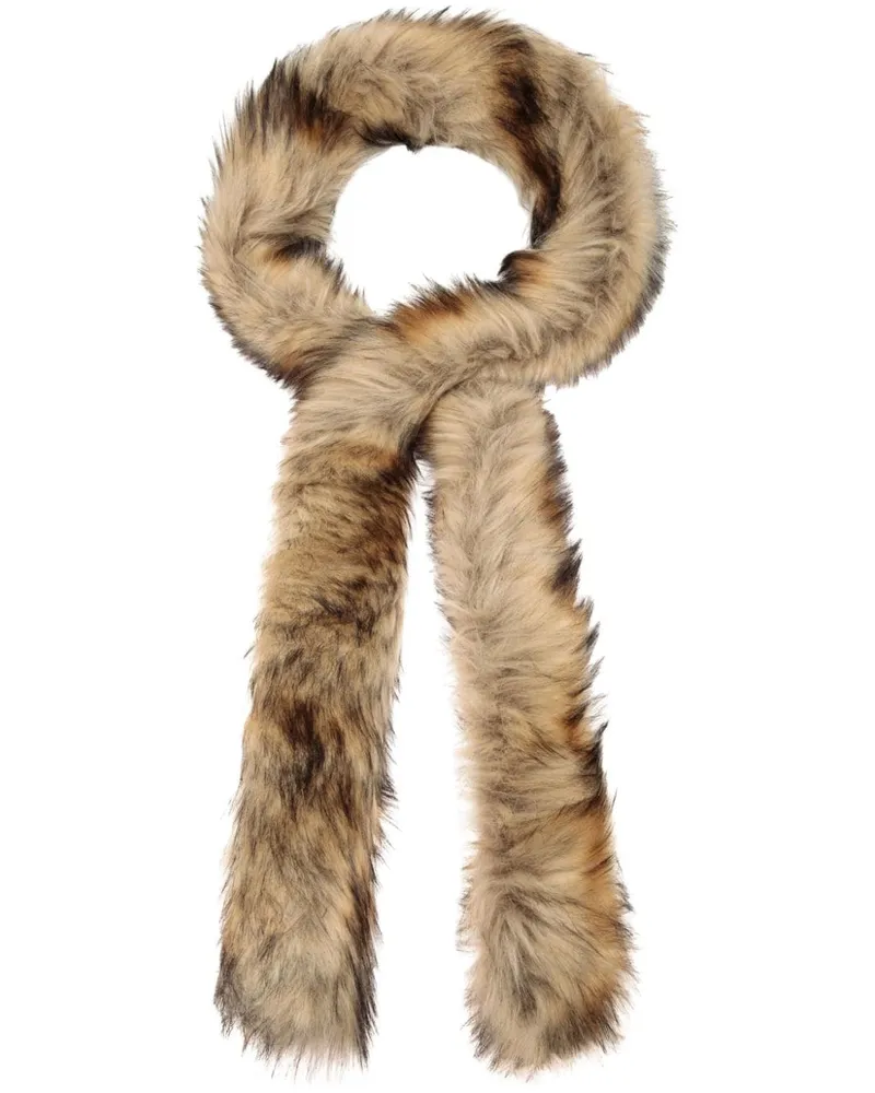 Bally Schal aus Faux Fur - Nude Nude