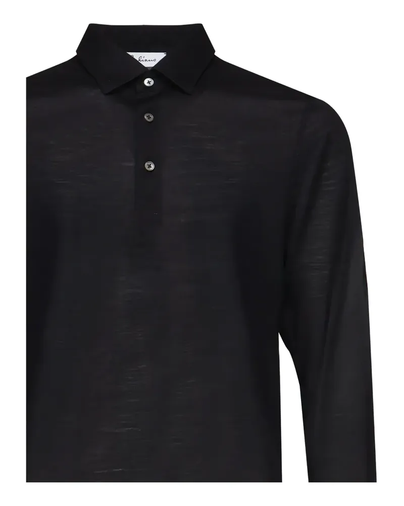 John Galliano Langärmeliges Poloshirt - Blau Blau