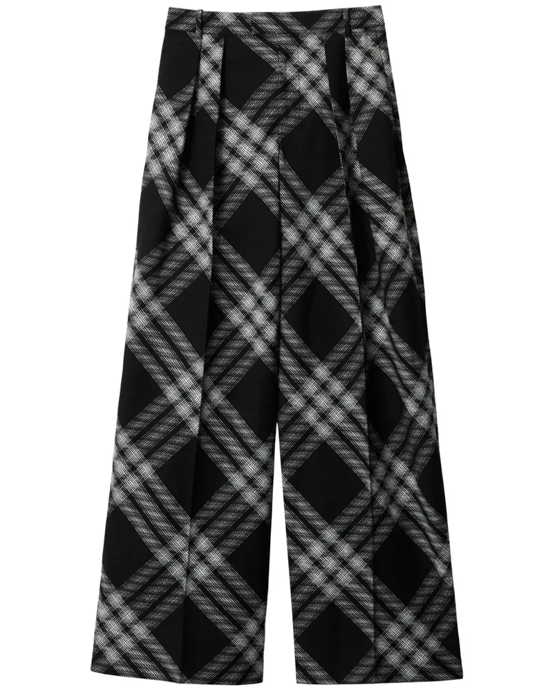 Burberry Hose mit Karomuster - Schwarz Schwarz