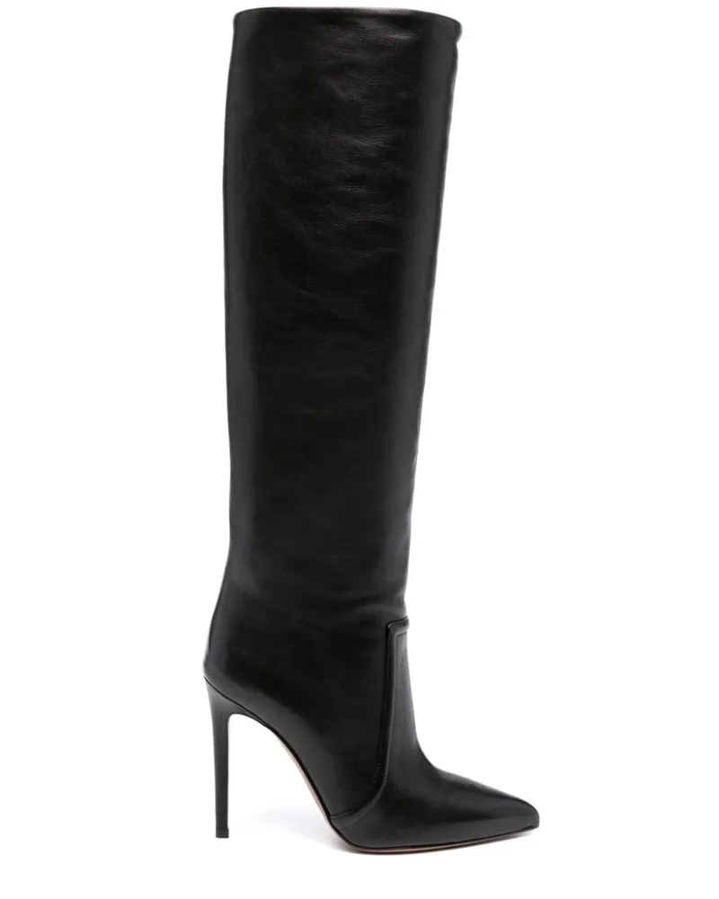 Paris Texas Stiefel aus Nappaleder 85mm - Schwarz Schwarz