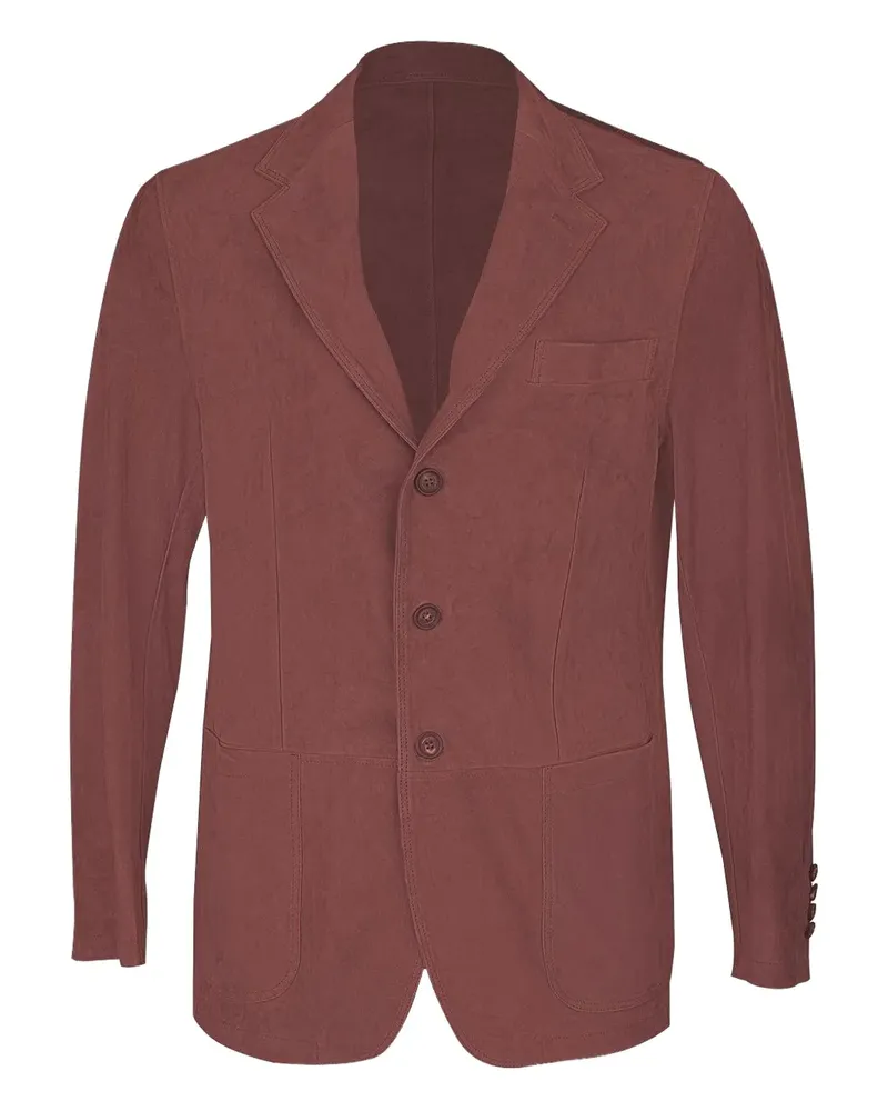Eleventy suede single-breasted blazer - Rot Rot