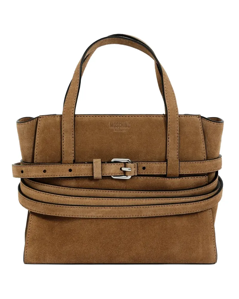 Moschino buckle-fastening tote bag - Braun Braun