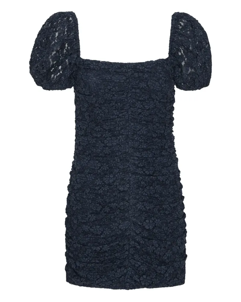 ROTATE Birger Christensen Minikleid mit Puffärmeln - Blau Blau